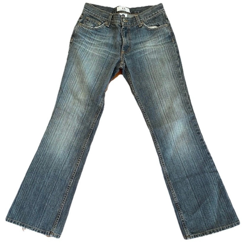 Armani Exchange Y2K Low Rise Bootcut Jeans 🌟 Blue Denim Size 6 Vintage